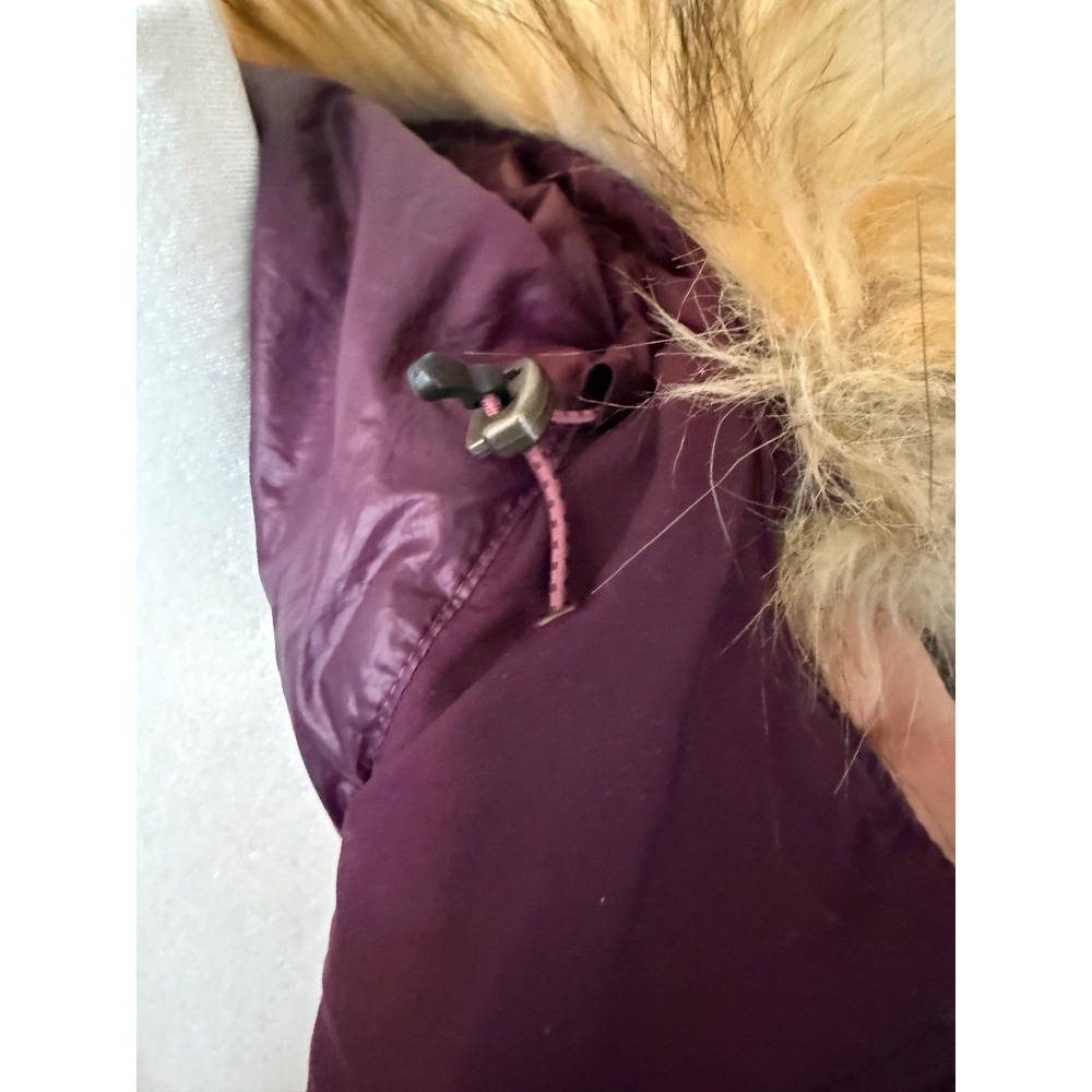 Alpine Design Puffer Parka Purple EUC Down Fill Faux Fur Hood Winter snow M - Picture 9 of 9